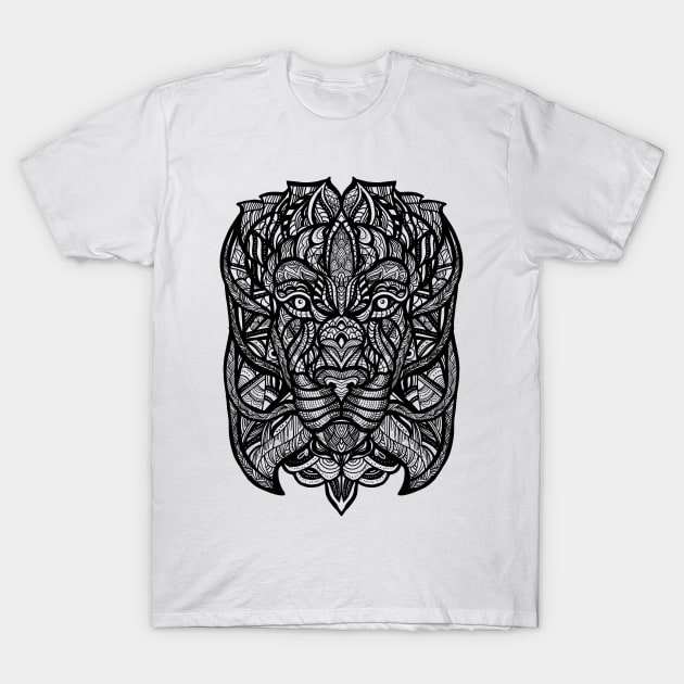 Lion art mandala T-Shirt by Luckyart11